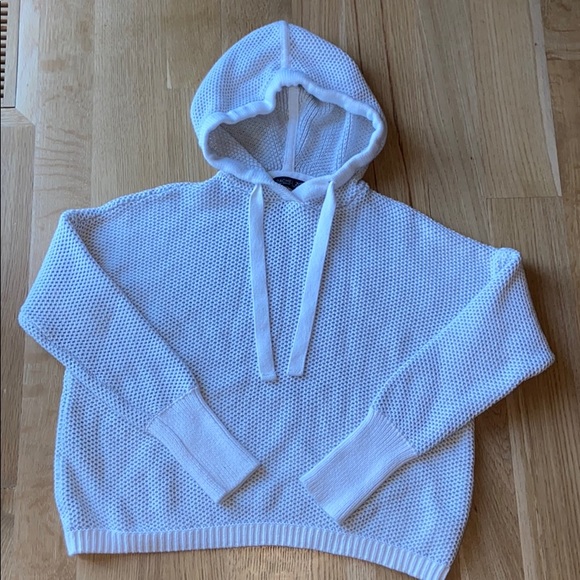 SOLD RACHEL ZOE Soft Cotton Chunky Knit Sweater with Hood Hoodie Hoody Warm Cozy - Picture 5 of 16